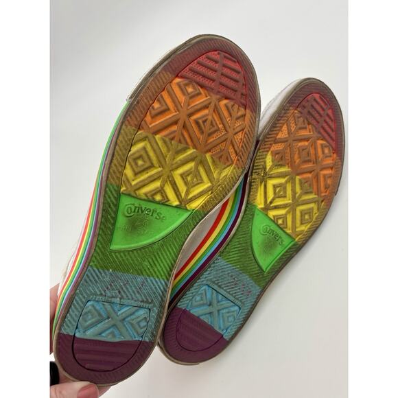 Converse Chuck Taylor All Stars White Rainbow Sole Womens Size 7 - Picture 7 of 16